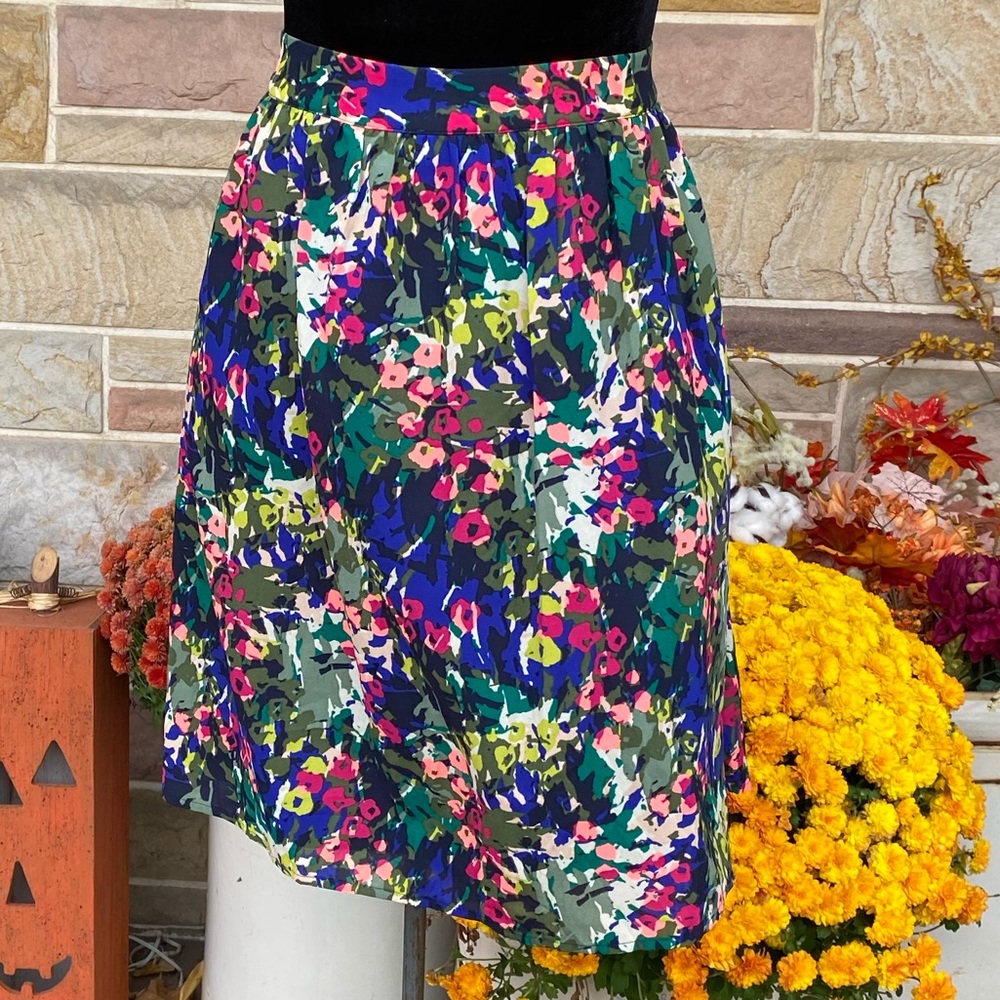 J. Crew Factory Full Floral Skirt